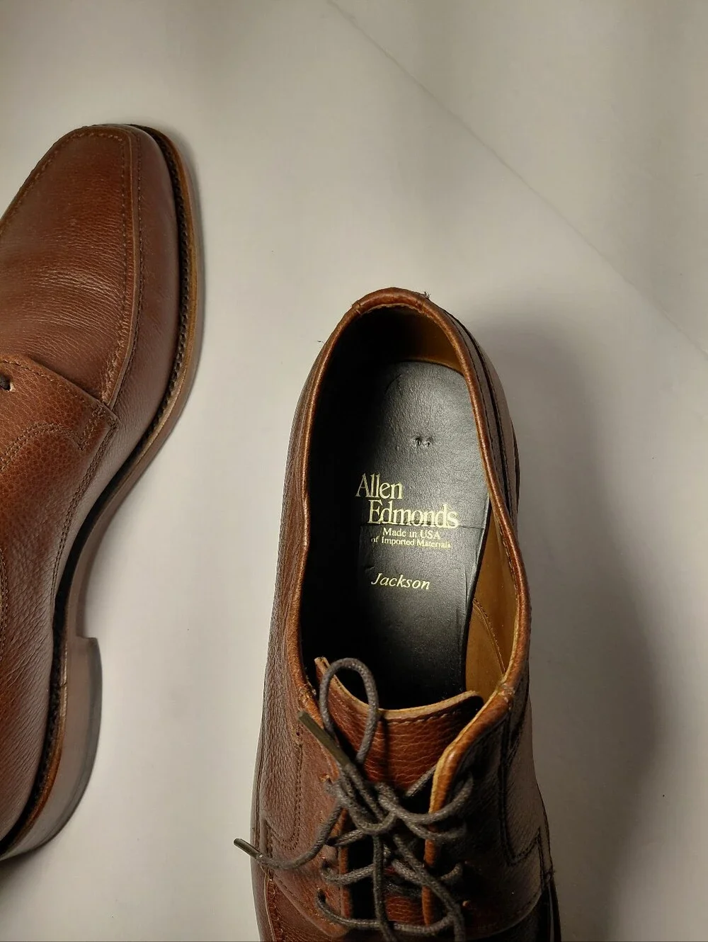 Allen Edmonds Brown Leather Split-Toe Derby Dress Shoes
